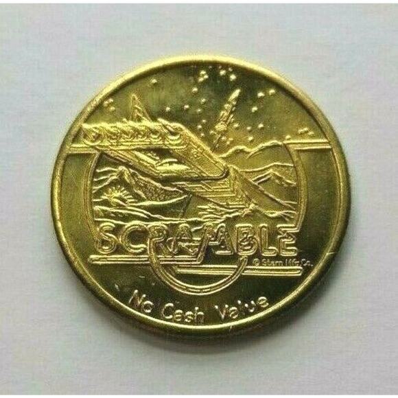 Scramble Arcade Promo Video Game 1982 Worlds Fair Expo Stern Retro Gaming Token - Picture 5 of 5